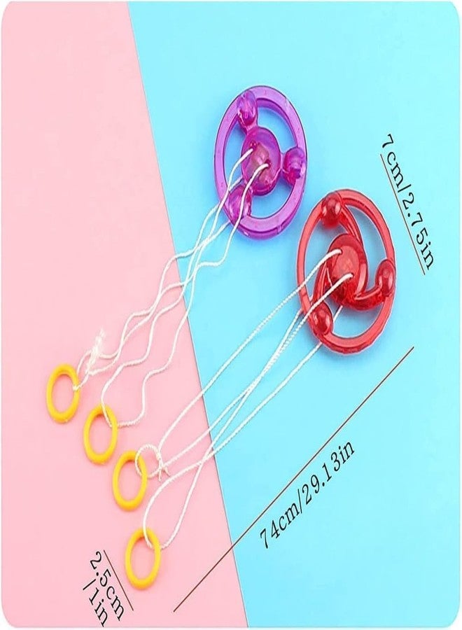 Essivox 5Pcs Pull Line Flywheel Spinning Tops with Rainbow Light Show, Orbital Flash Display, Colorful Glow Novelty Fidget Spinners - Image 4